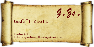 Geél Zsolt névjegykártya