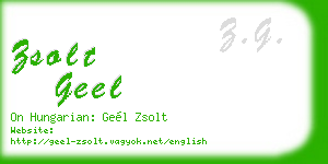 zsolt geel business card